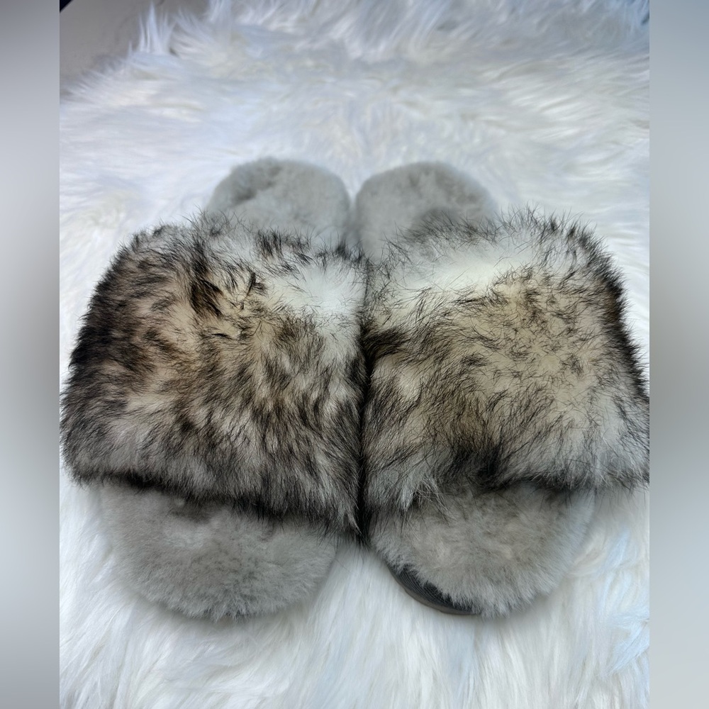 Emu Australian Myna Lava Sheepskin Slipper Slide Charcoal Ombré Womans US11/UK42 - Picture 5 of 14